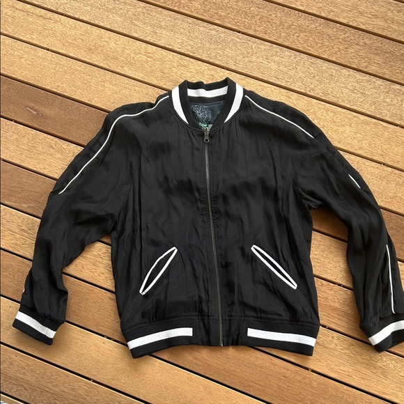 Zadig & Voltaire Black Varsity Jacket with White Accents - Picture 1 of 3